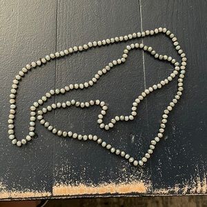 Long gray sparkle necklace